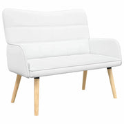 Divano | Divano da soggiorno | Sofa a Due Posti Bianco 115 x 61 x 87 cm Tessuto