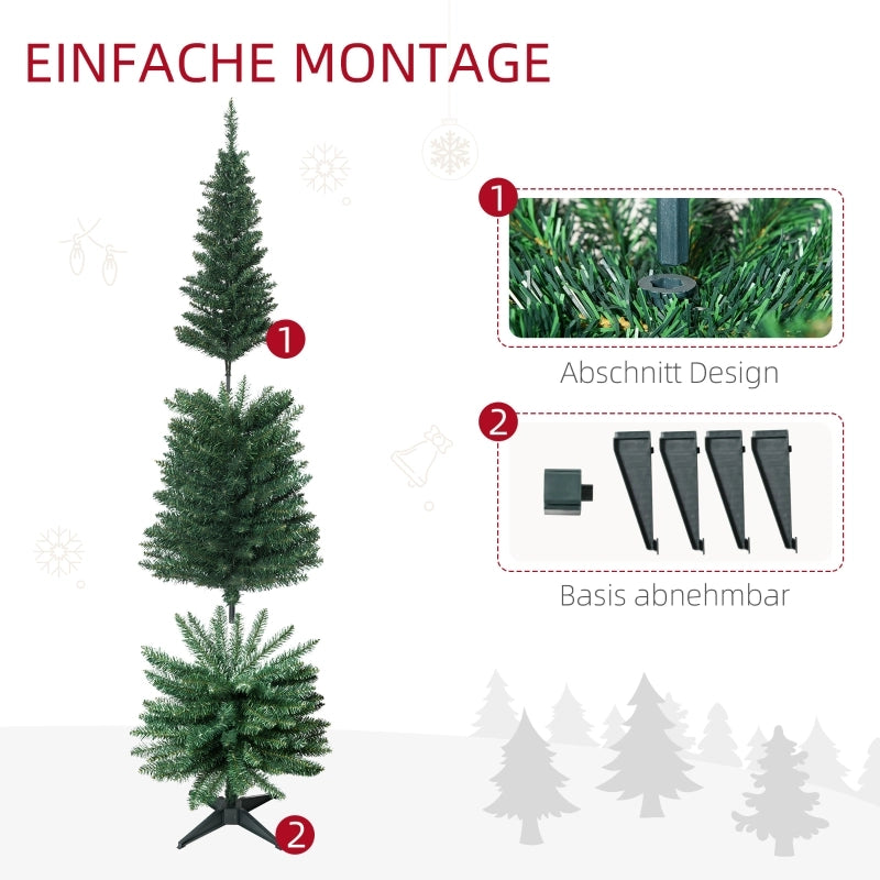 Albero di Natale artificiale, abete artificiale, con stella di Natale e supporto inclusi, 1.8 m, verde