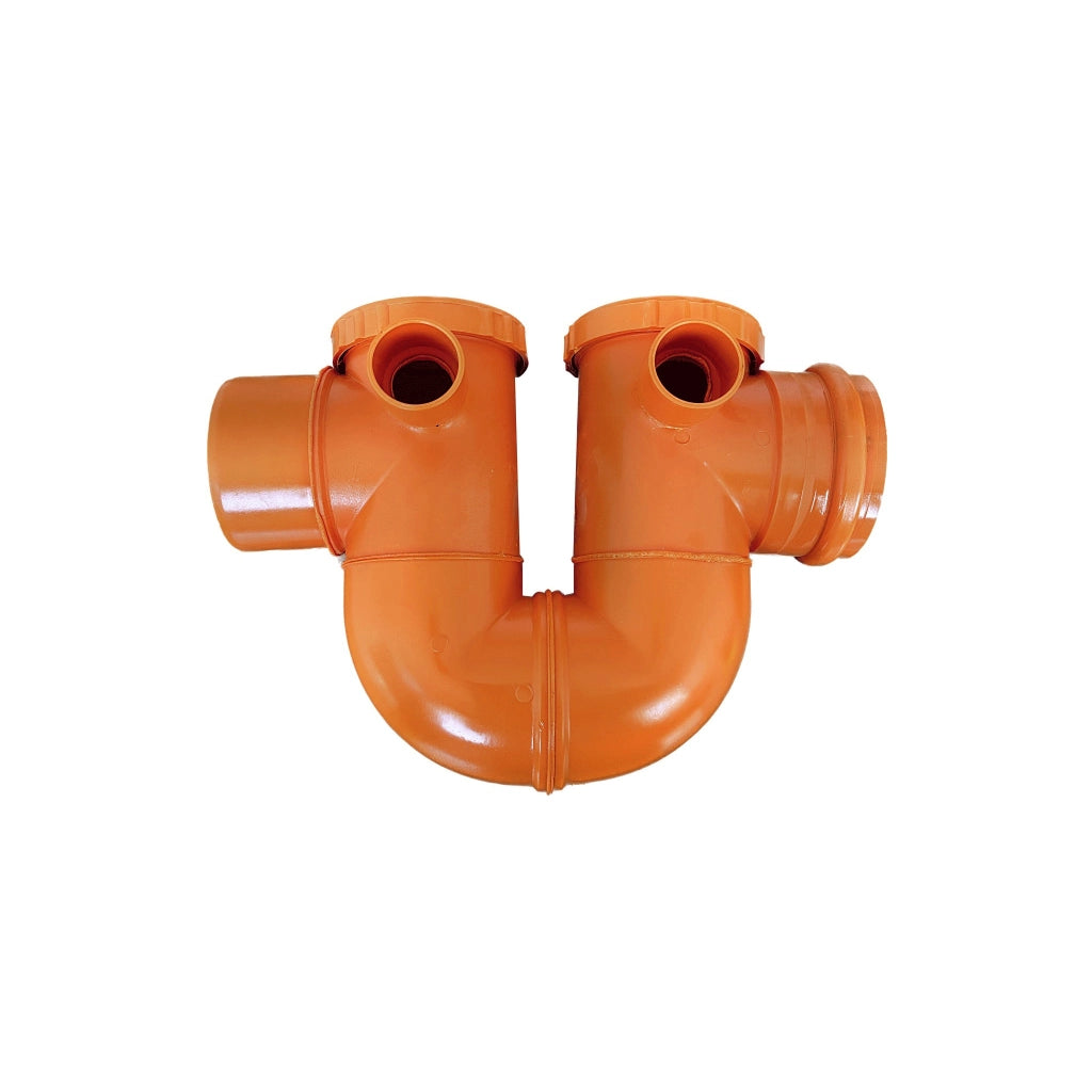 Sifone ad "U" con sfiato fognatura in pvc : Diametro - 100