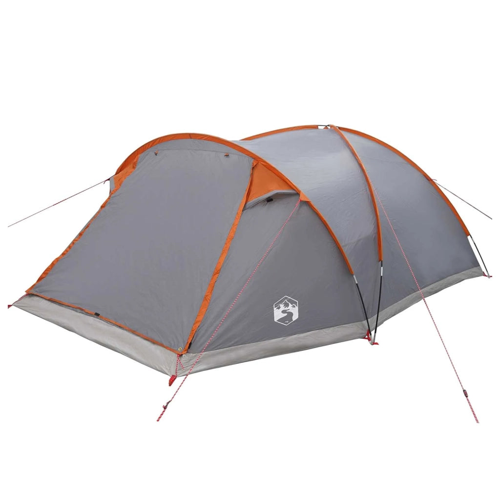 Tenda Capanna Grigio e arancione 8 persone Poliestere e Acciaio 42028589