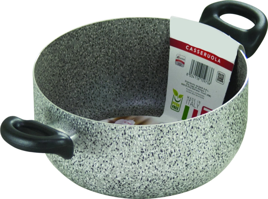 CUOCA STONE CASSERUOLA A 2 MANICI PFOA FREE CON DIAMETRO DA 22 CM