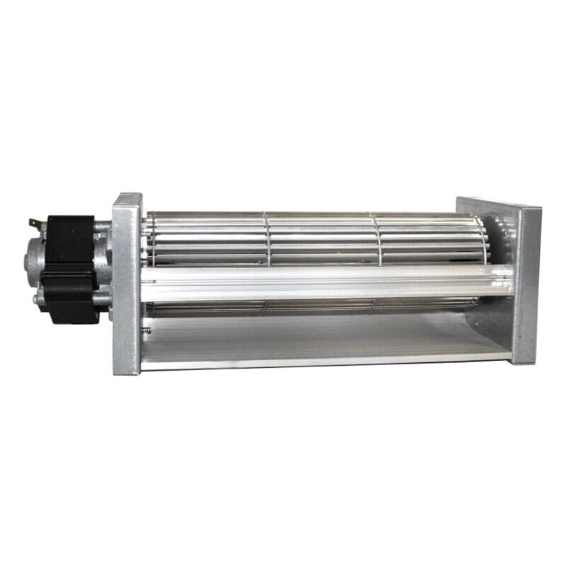 Ventola tangenziale Doppia velocità EMMEVI FERGAS TGO 80/1 270/35 153459 per Stufa a Pellet. L. 390mm Vent. 80mm Bocch. 280x44mm