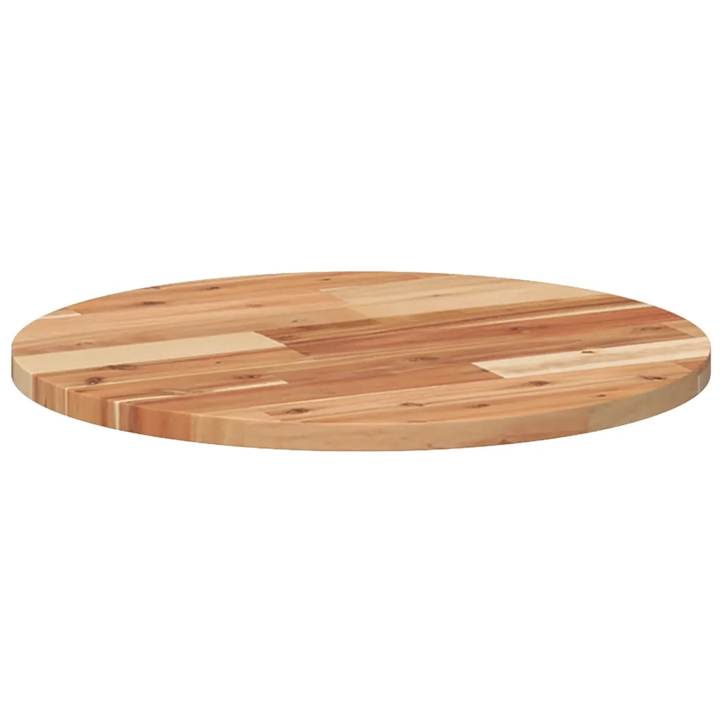 vidaXL Piano Tavolo Rotondo Ø50x2 cm in Legno Massello di Acacia
