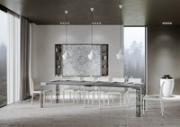 Consolle Allungabile 90-300x40x77 cm in Nobilitato Grigio