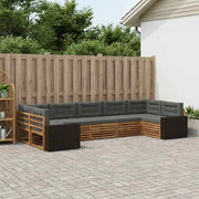 Set di divani da esterno 7 pz Naturale e Antracite 3383815