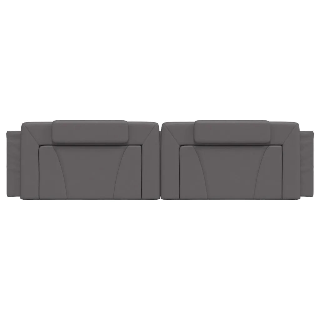 Cuscino Testiera Viana Grigio 200 cm in Similpelle 374817