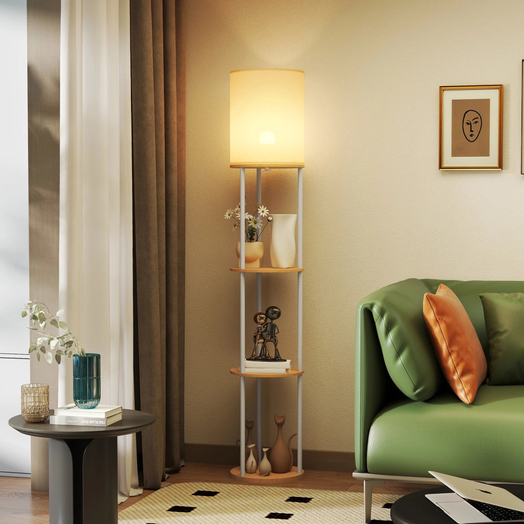 Lampada da Terra con Scaffale 3 Temperature ¨C zephmum ¨C Grigio 120x40x180