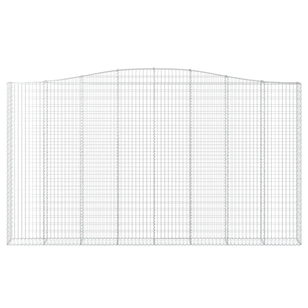 Cesti Gabbioni ad Arco 6 pz 400x30x220/240 cm Ferro Zincato
