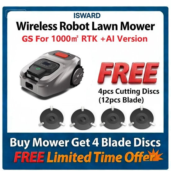 Robot aspirapolvere senza fili - Visione AI - 1000 m² - 4G/WiFi/Bluetooth