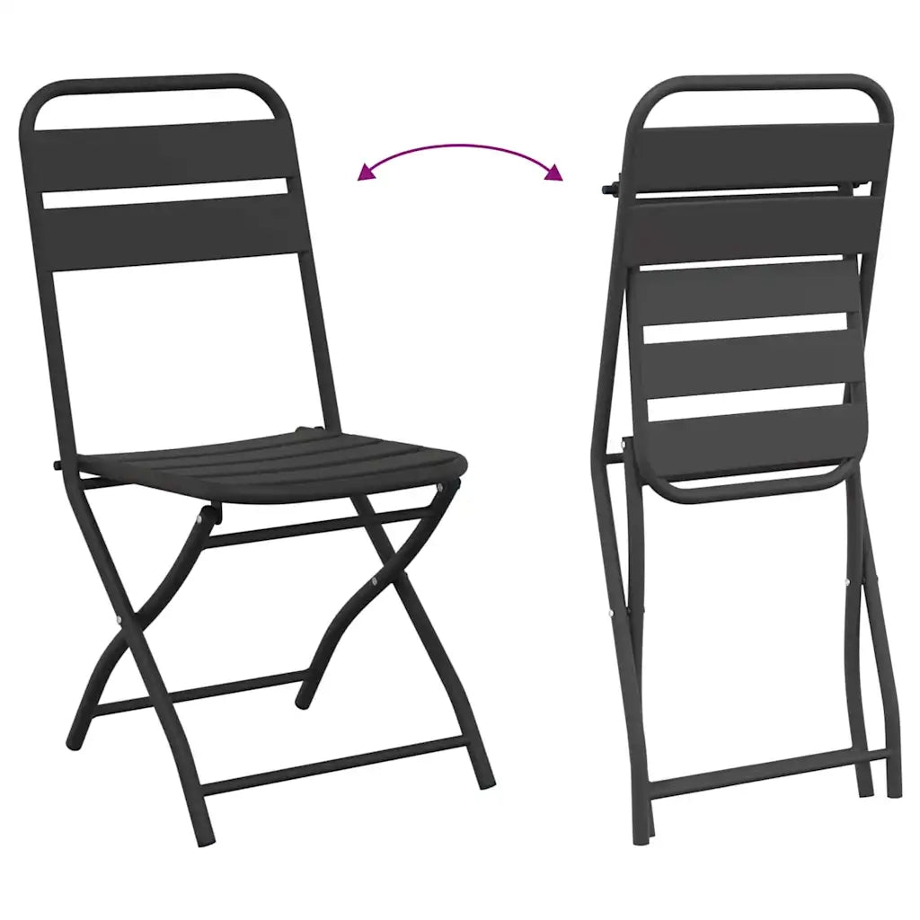 Set bistrot 3 pz | Set Salotto da Giardino Antracite Acciaio