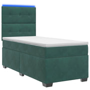 Letto box spring con materasso Verde Scuro 80 x 200 cm Velluto 3454997