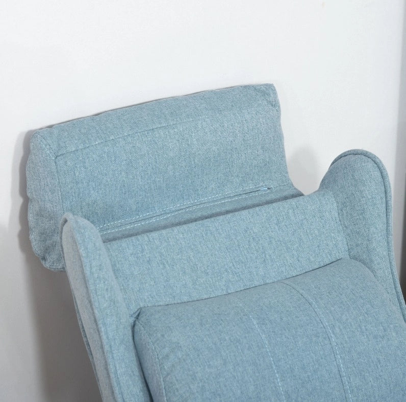 Poltroncina relax per bambini blu con poggiapiedi regolabile