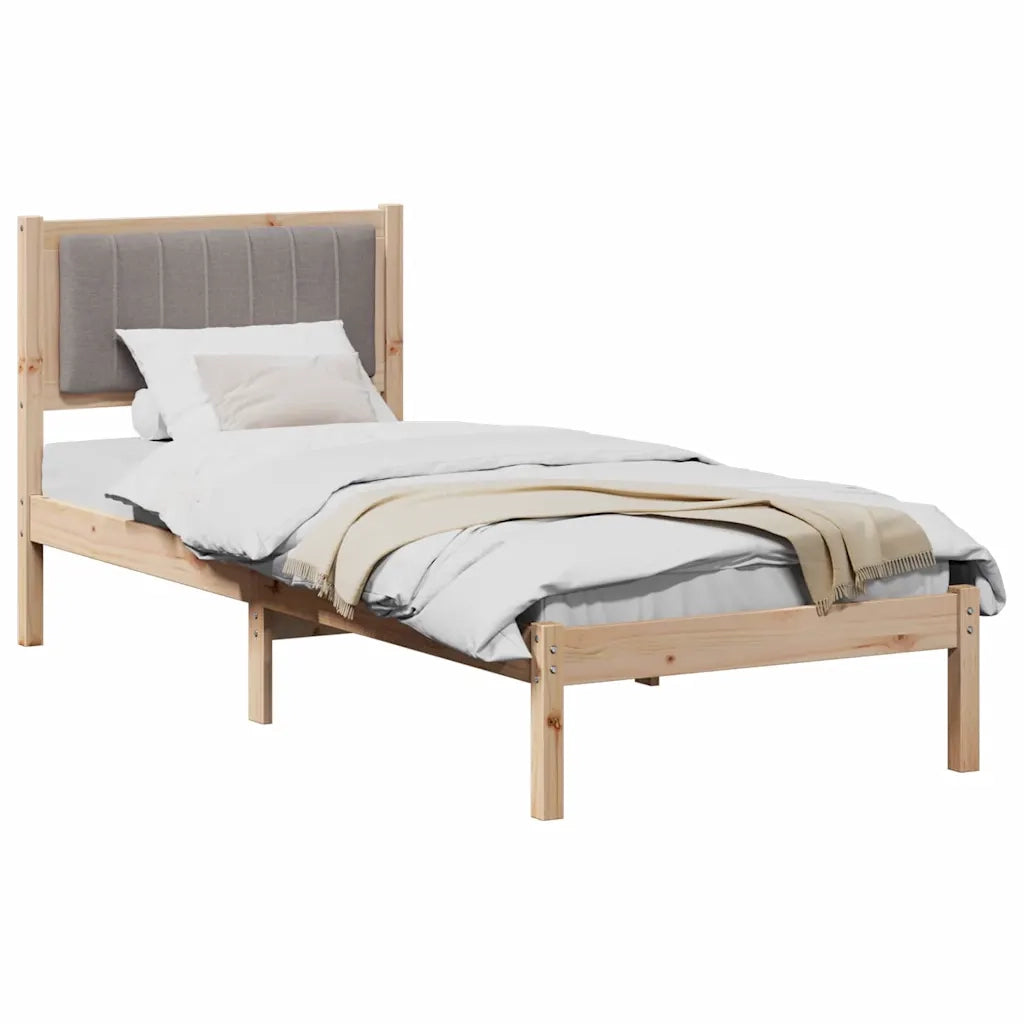 Letto con Testiera Rivestita Talpa 75 x 190 cm Pino massello 878302