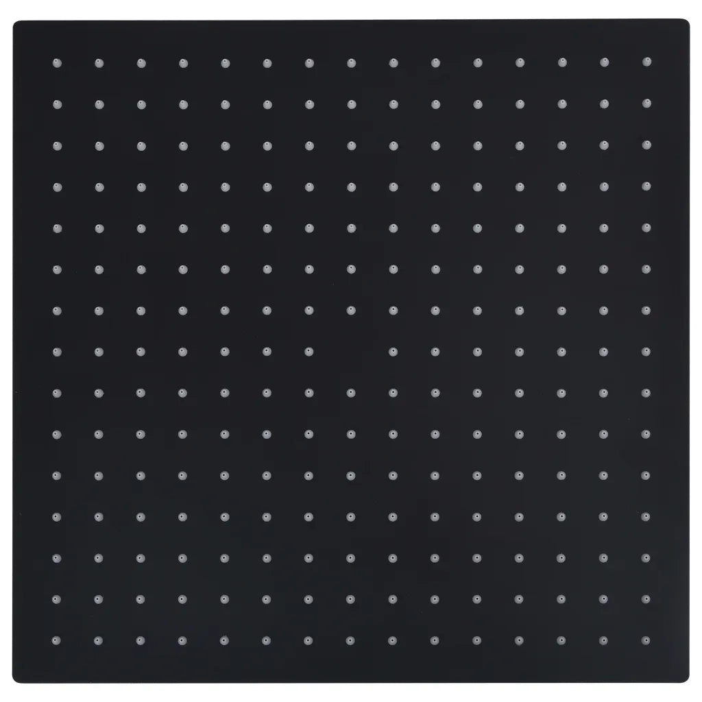 Testa Doccia a Pioggia in Acciaio Inox 40x40 cm Quadrata Nera 147698