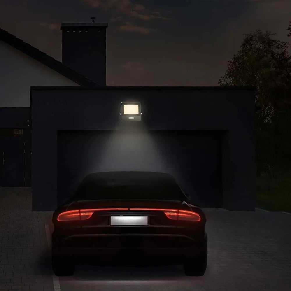 Faro LED V-TAC VT-118S 10W sensore nero 3000K 735lm