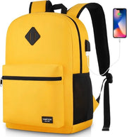 Borsa da Spalle con Alimentatore USB per Laptop, Borsa da Scuola per Ragazze, Borsa da Ufficio per Studentesse e Lavoratrici, Borsa da Viaggio con Porta Cavi
