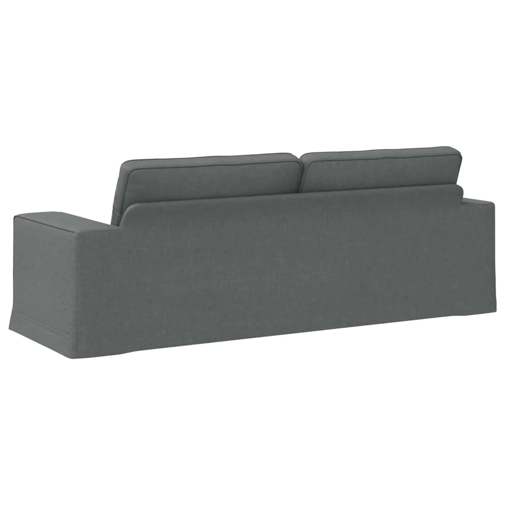 Divano Grigio scuro 222 x 80 x 82 cm Tessuto