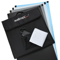 Walimex Pro Cubo di ripresa pronto all'uso (43 x 43 x 43 cm con illuminazione a LED, inclusi inserti per scanalature e diffusore) nero