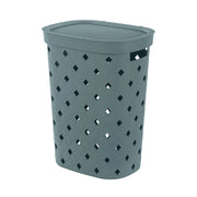 Portabiancheria azzurro polvere 55 litri in plastica resistente – Fiber