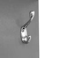 Mobile Appendiabiti da Ingresso a Parete con Specchio, 2 Pannelli a Muro, Mensola e Scarpiera, Grigio e Bianco