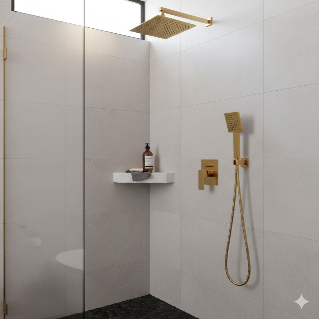 MISCELATORE MONOCOMANDO INCASSO LINEA ICON- Oro Spazzolato- MARIA- pezzi 1