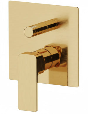 MISCELATORE INCASSO DOCCIA CON DEVIATORE A VITONE ICON- Oro Spazzolato- MARIA- pezzi 1