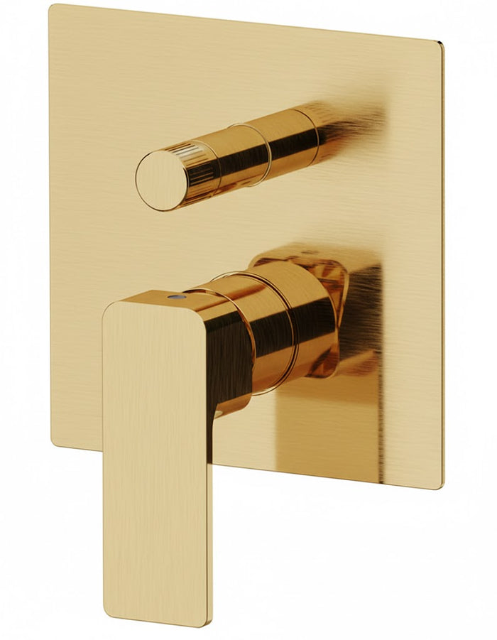 MISCELATORE INCASSO DOCCIA CON DEVIATORE A VITONE ICON- Oro Spazzolato- MARIA- pezzi 1