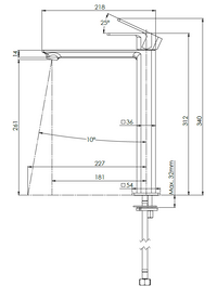 MISCELATORE MONOCOMANDO LAVABO ALTO ICON- Visual Inox- MARIA- pezzi 1