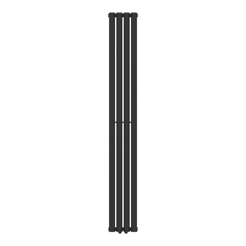 Termosifone Nore ad Acqua Calda Pannello Singolo con Elementi Tubolari 180 x 24 cm Nero [neu.haus]