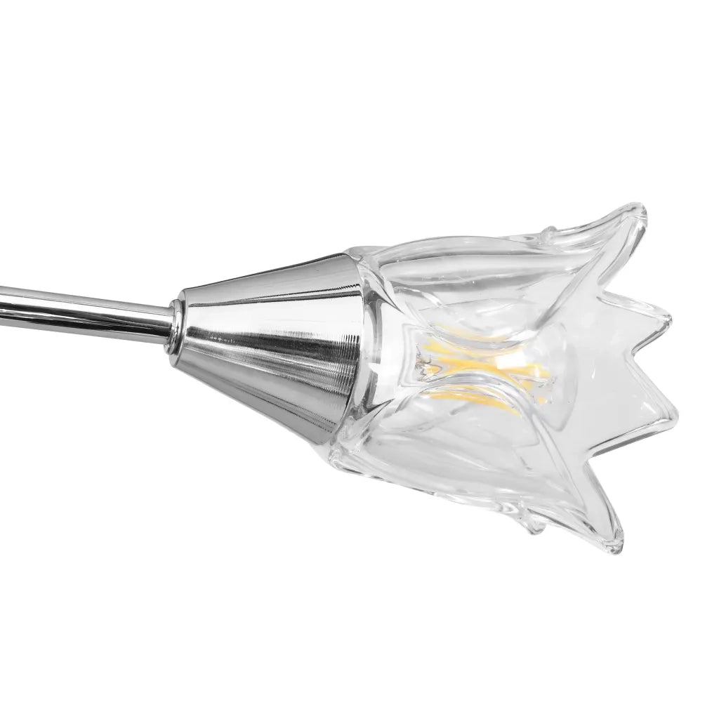 Lampadario con Paralumi in Vetro per 5 Lampadine E14 Tulipano CFW3406562
