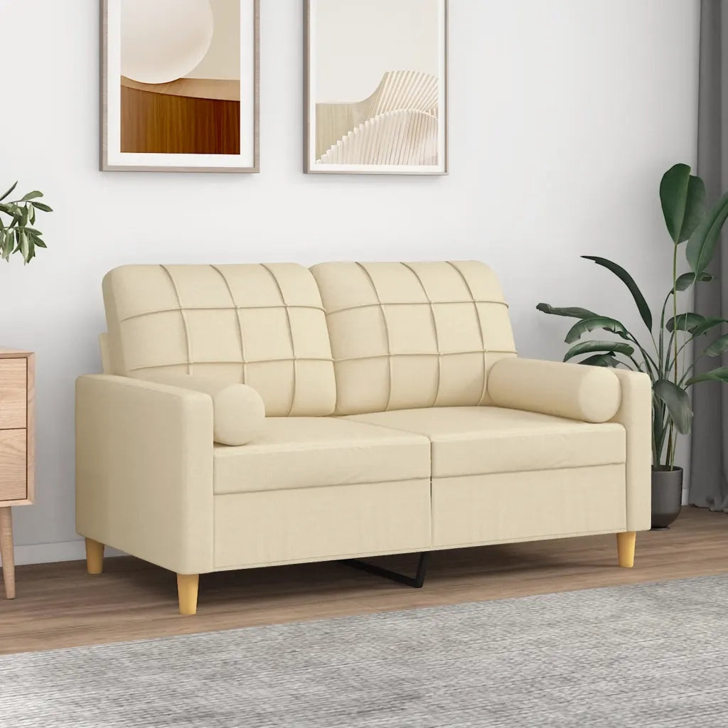 Cuscini Decorativi 2 pz Crema ?15x50 cm in Tessuto CFW5259990