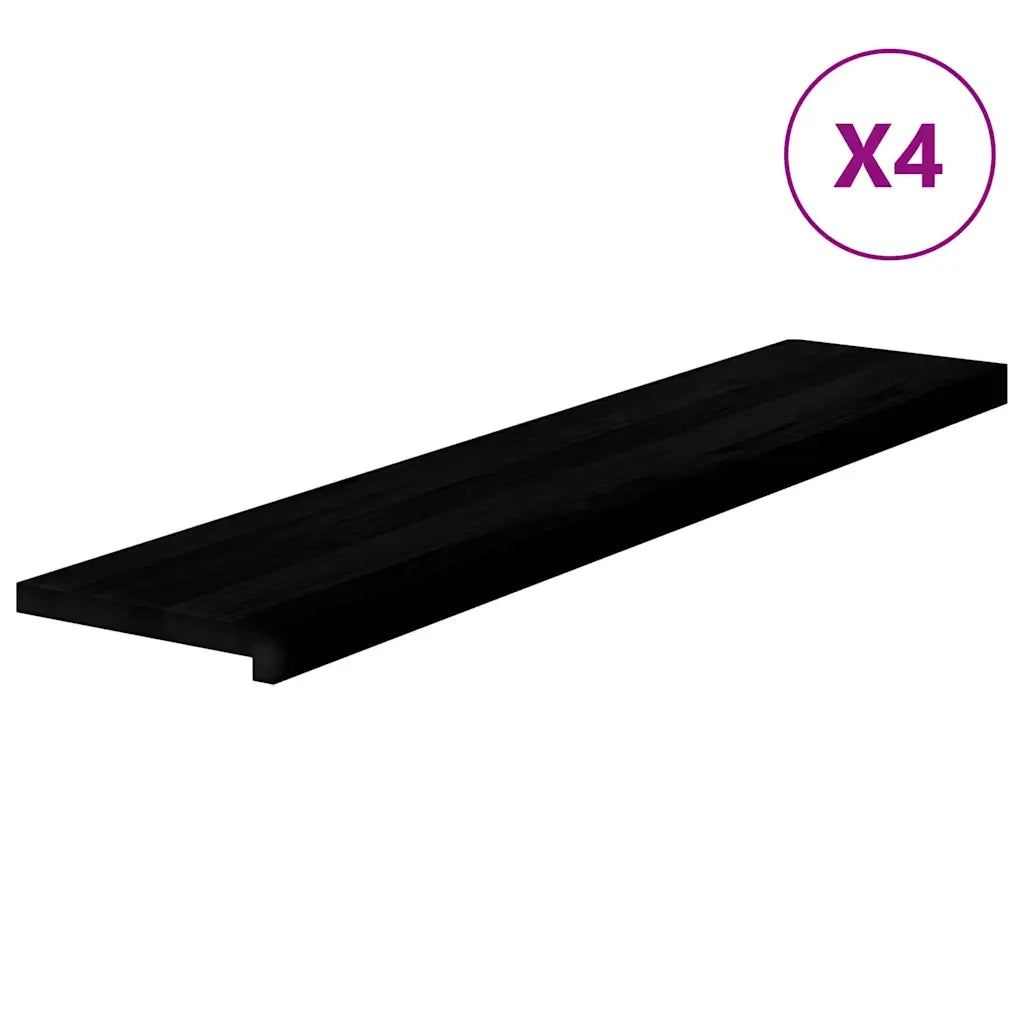 vidaXL Gradini 4 pz Marrone Scuro 120x25x2 cm Legno Massello Rovere