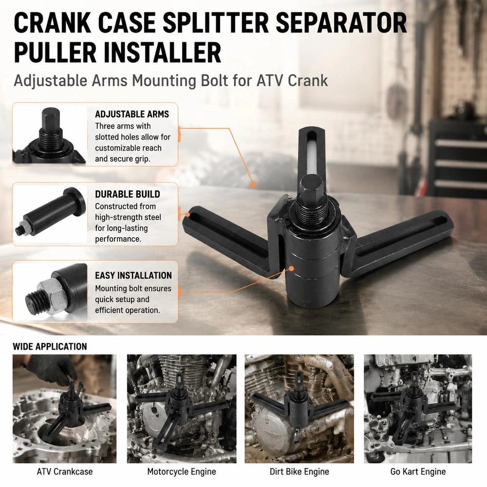 1.85 Kg Bearing Separator Puller Set, 6 Mm Crankcase Vent Valve, 28 X 22 X 15 Cm Bearing Puller Set, Crankcase Bearing Separator Puller Set