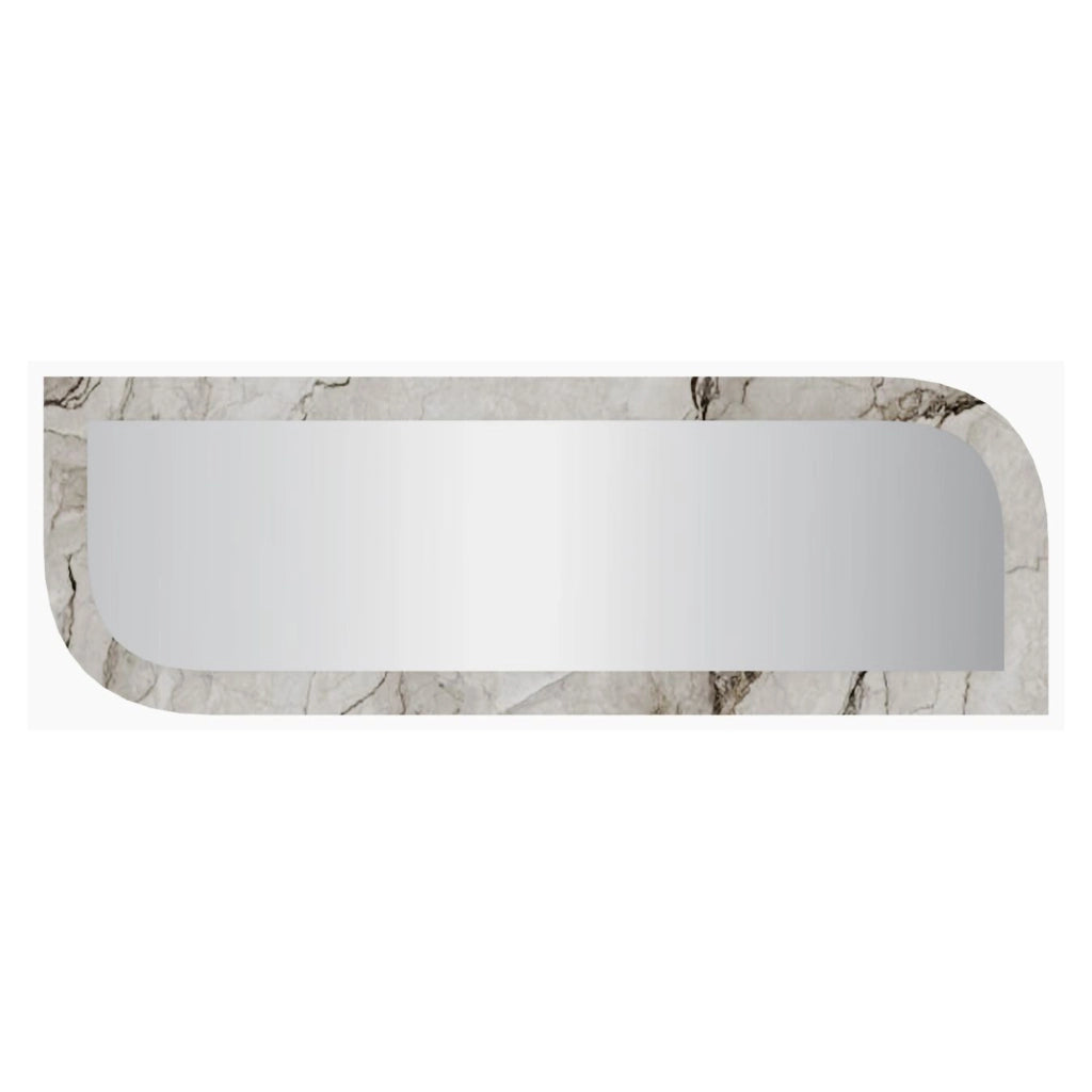 Grana, Specchio Forma Rettangolare, 120x40h cm Grigio Marmo