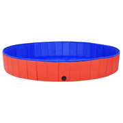 Piscina per Cani Pieghevole Rossa 200x30 cm in PVC 92600