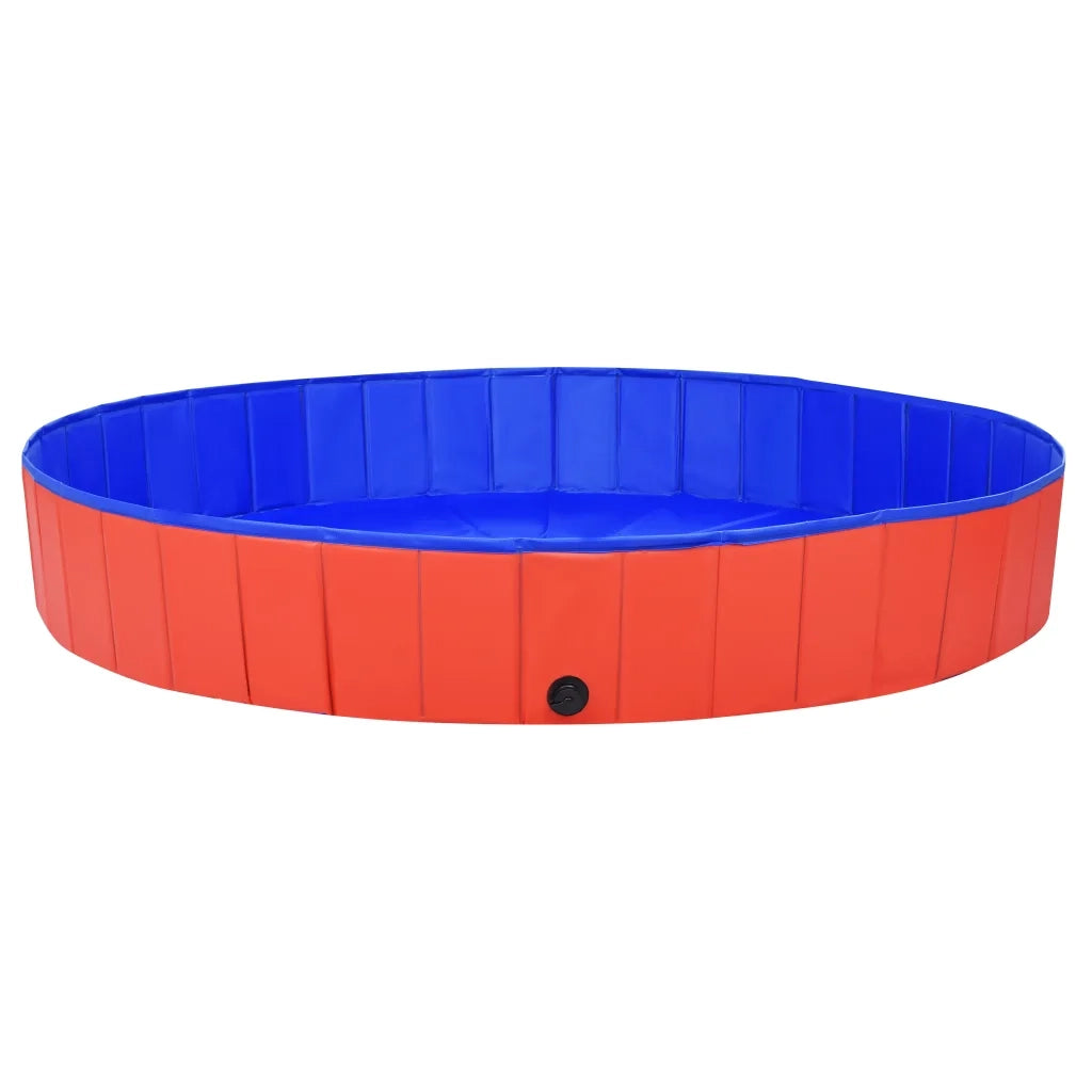 Piscina per Cani Pieghevole Rossa 200x30 cm in PVC 92600