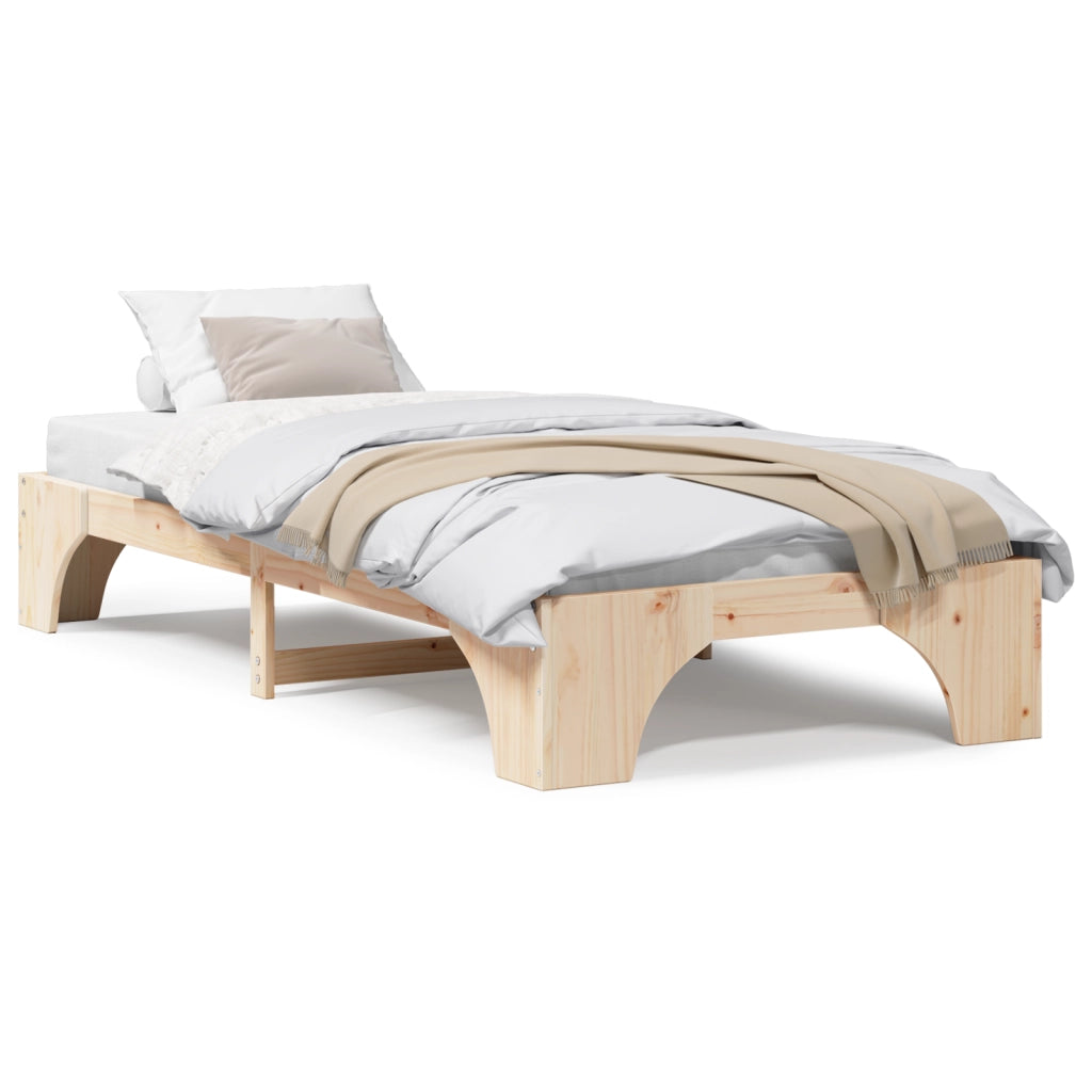 Rete Letto Naturale Legno massello di pino 100 x 200 cm Durevole