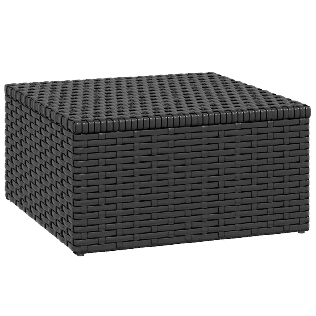 Set Divani da Giardino | Set Salotto da Giardino Nero in Polyrattan