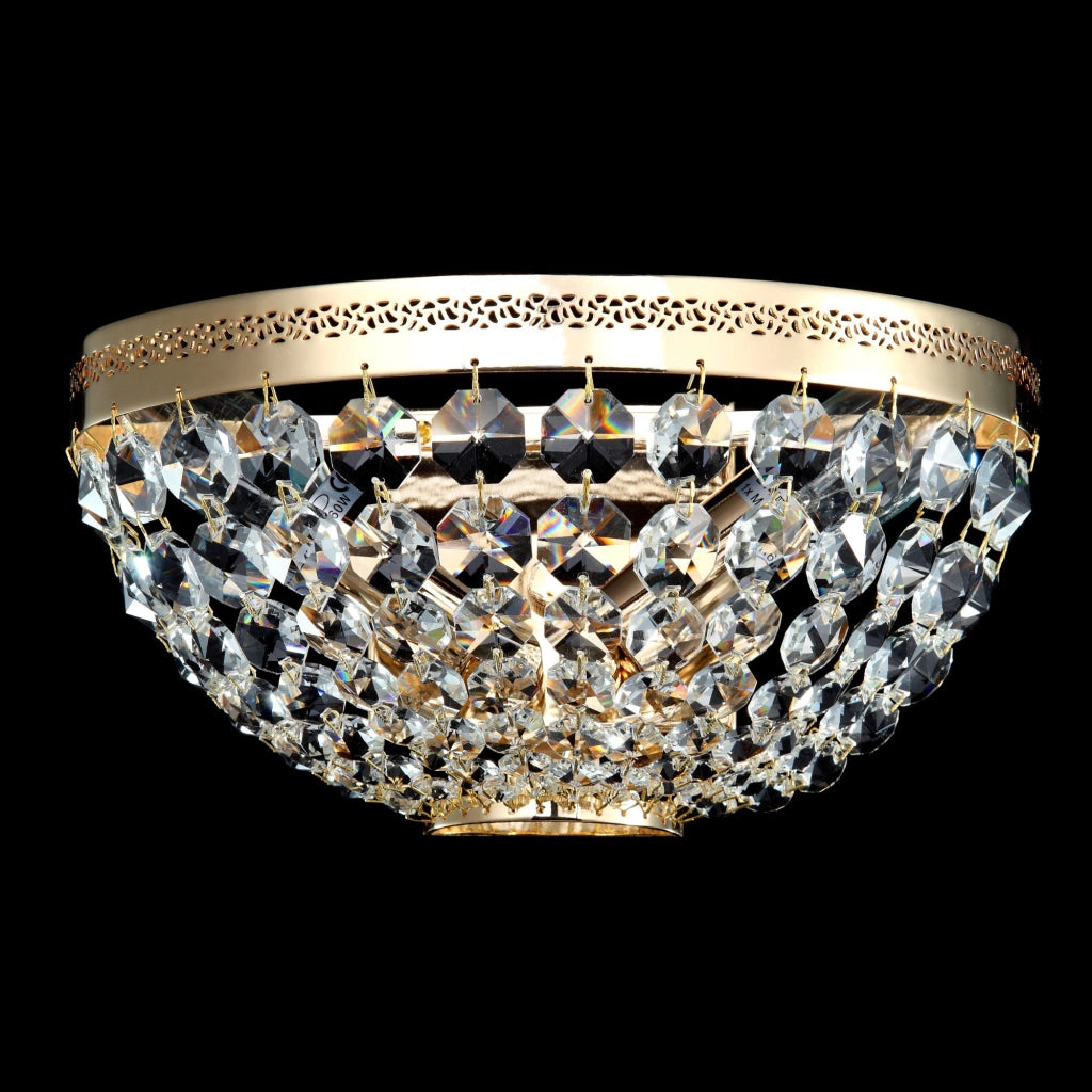 Maytoni applique contemporanea Ottilia 2 luci E14 oro metallo diffusore metallo