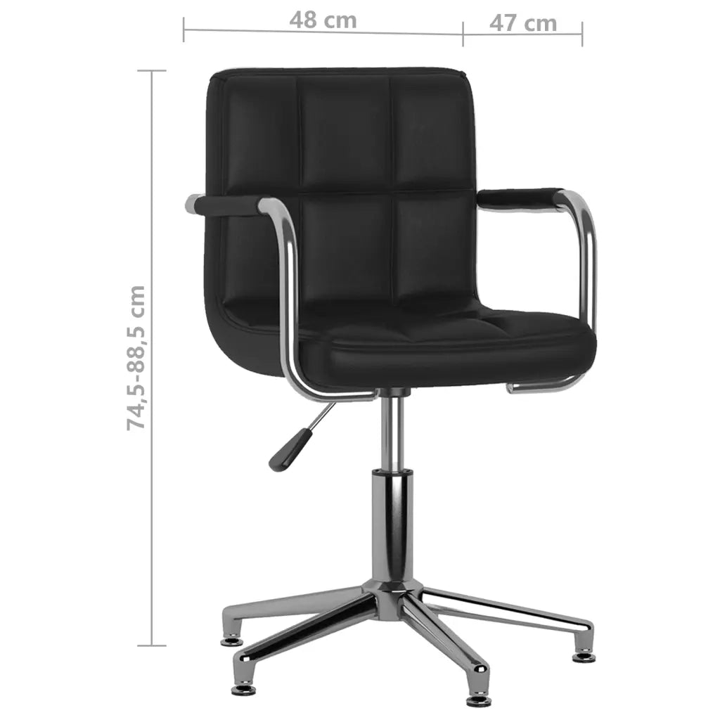 Sedie da Pranzo Girevoli 4 pz Nere in Similpelle cod mxl 56980