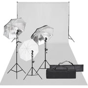 Kit per studio fotografico con illuminazione e fondale nero 02_0042415