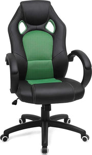 Sedia Gaming Ergonomica di Lusso con Supporto Pedale e Meccanismo di Inclinazione - Cuscino di Supporto e Cuscino Principale - Design Ergonomico di Stile da Corsa di Lusso per il Gioco - Per Gare di Gioco/Studio/Casa - Pelle Artificiale - Nero/Rosso