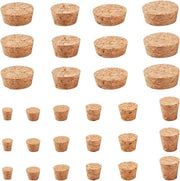 60 pezzi di stoppini di corks in diverse misure - stoppini di legno naturale - sostituzione sicura per bottiglie di vino - birra e flessi di liquori.