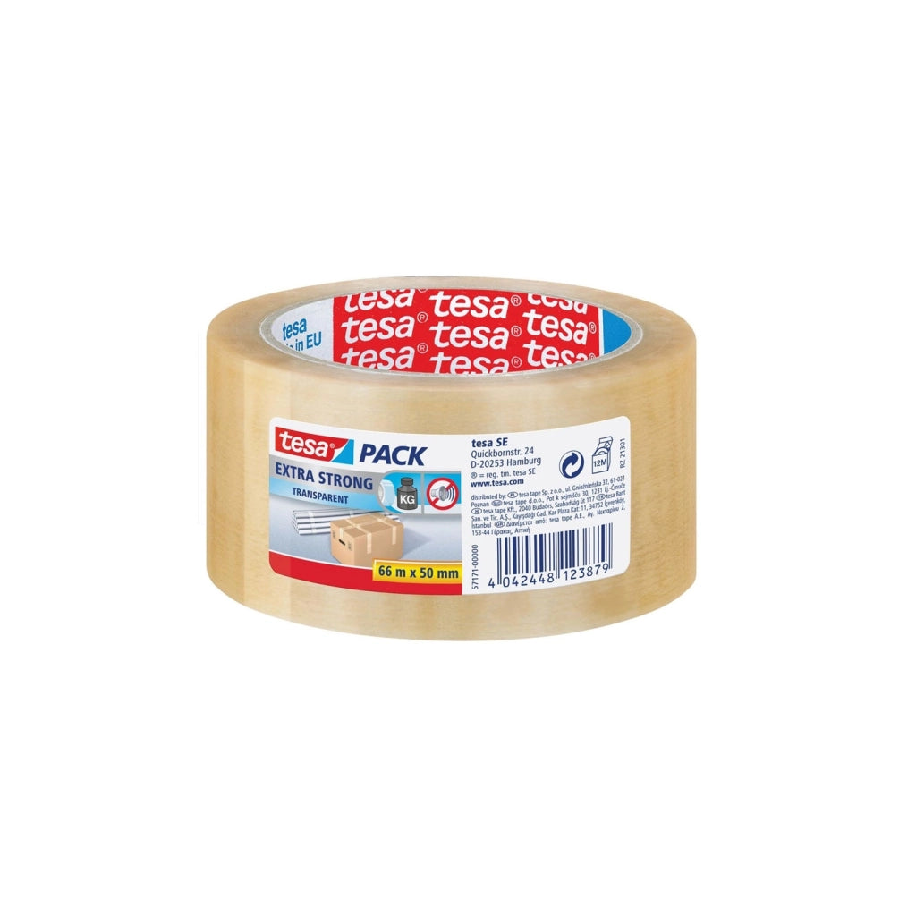 Nastro imballo trasparente in PVC 50 mm x 66 m