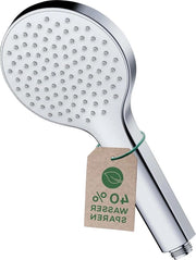 Douchekop universale con risparmio d'acqua - 1 tipo di getto - amichevole per l'igiene - Ø 117 mm - douchekop in cromatura con manico