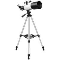 Telescopio Astronomico 70mm con 2 Lenti Oculari e Adattatore Smartphone Bianco e Nero