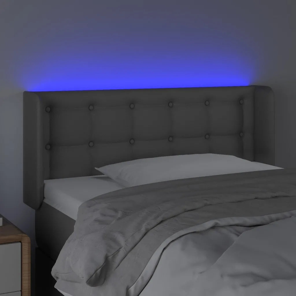 Testiera a LED Grigio 103x16x78/88 cm in Similpelle 3123324