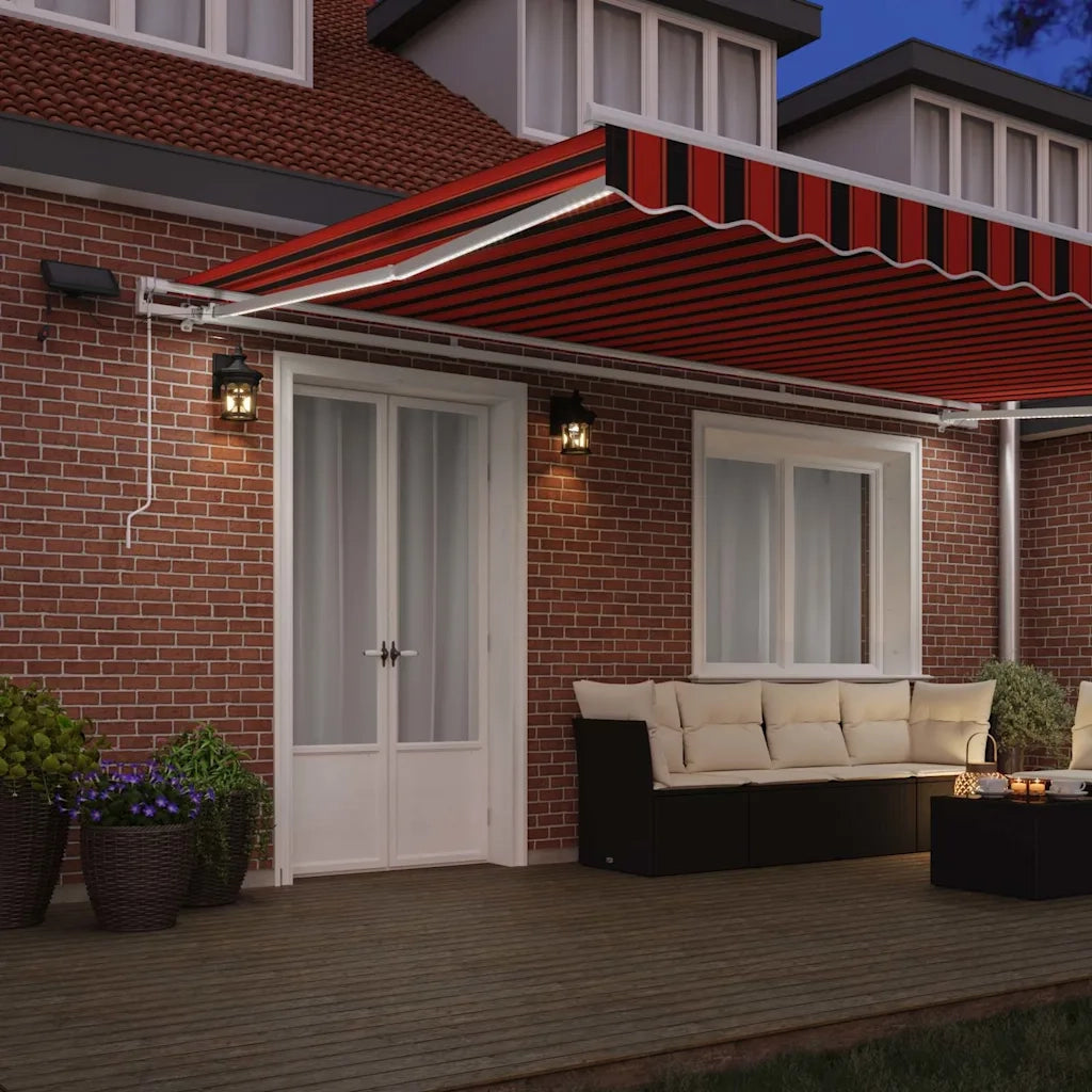 Tenda Retrattile con arancione e marrone 500 ×350 cm Tessuto 3331478