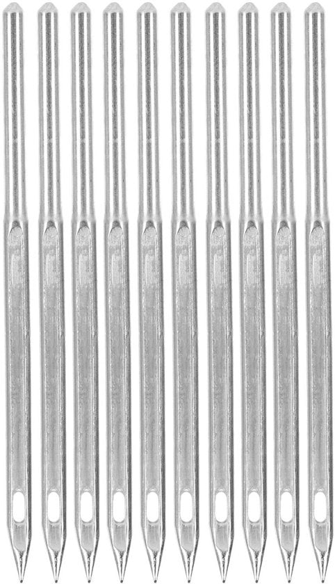 Set di Aghi per Macchina da Cucire da 10 Pezzi - 5 cm Aghi per Bordo - Aghi in Acciaio per Macchina da Cucire - Leggeri e Duraturi - 2 mm Di Metro - Aghi per Macchina da Cucire