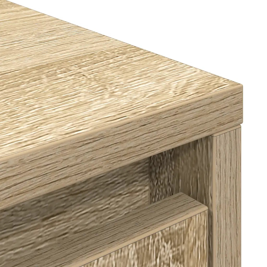 Elegante mobile contenitore 55,5 x 34 x 119,5 cm con pratico cassetto e design moderno in legno ingegnerizzato rovere Sonoma 02_0051710